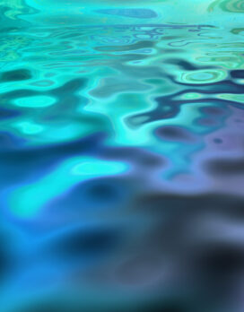 Abstract turquoise liquid texture with harmonious gradient blending reflecting soothing aquatic hues